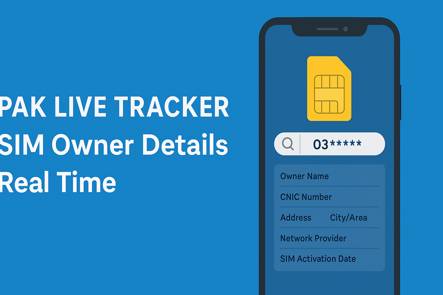 Pak Live Tracker Sim Owner Details